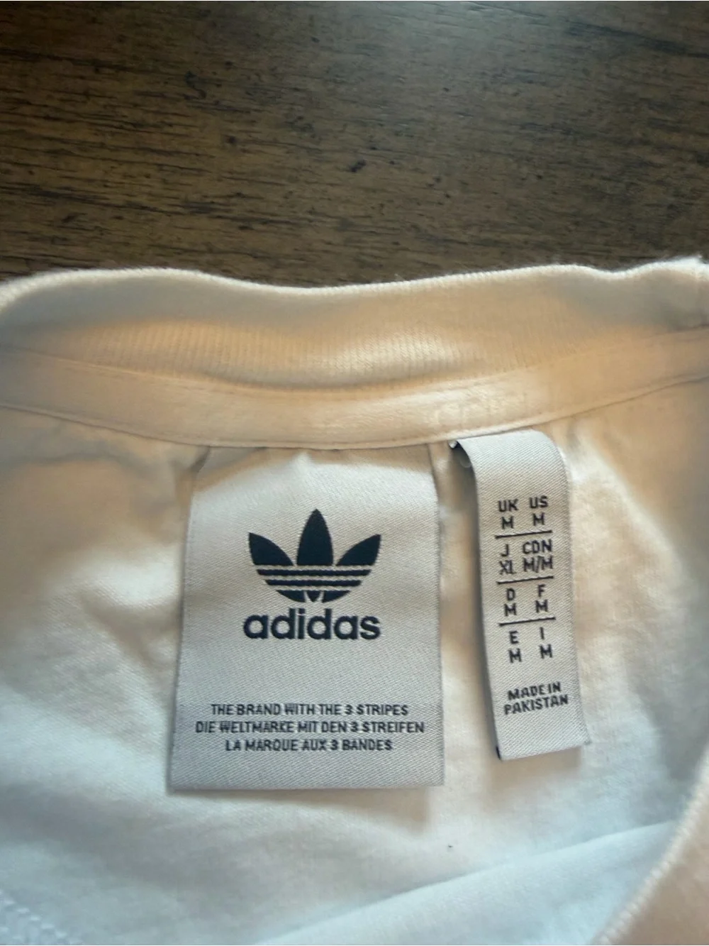 adidas White Short-Sleeve Tee with Pink & Teal Logos